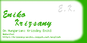 eniko krizsany business card